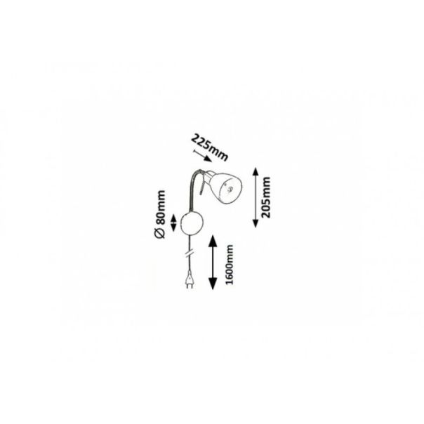 Rabalux Spot rasveta Soma E14 1x MAX 40W brušeni hrom (6300) - 6300