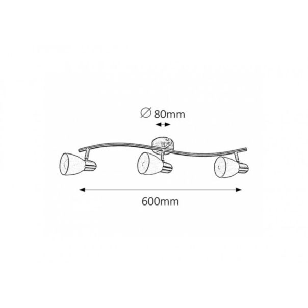 Rabalux Spot rasveta Soma E14 3x MAX 40W bronzana (6308) - 6308