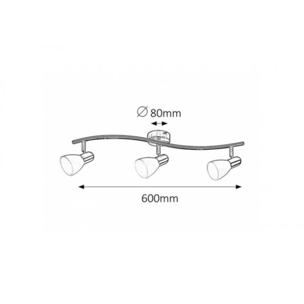 Rabalux Spot rasveta Soma E14 3x MAX 40W brušeni hrom (6303) - 6303