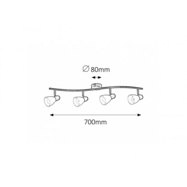 Rabalux Spot rasveta Soma E14 4x MAX 40W antično smeđe (6594) - 6594