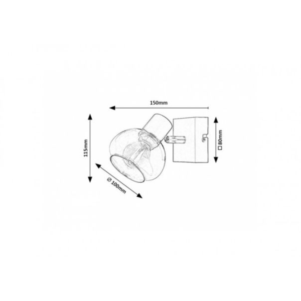Rabalux Spot rasveta Sullivan E14 1x MAX 40W crna (3295) - 3295