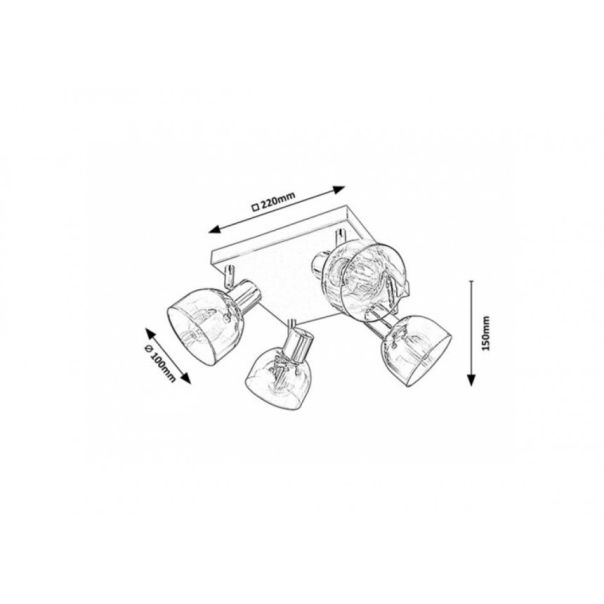 Rabalux Spot rasveta Tarien E14 4x MAX 40W hrom (3250) - 3250-1