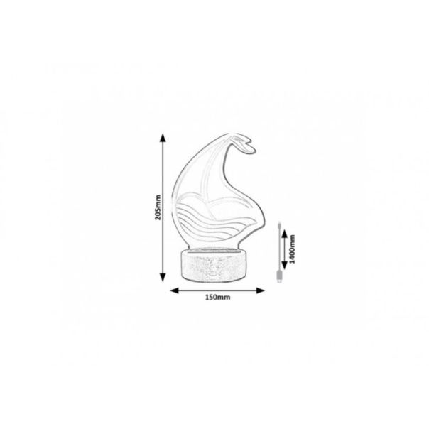 Rabalux Stona lampa Akali LED 2W bukva (76001) - 76001