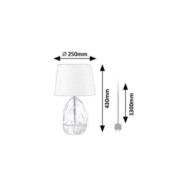 Rabalux Stona lampa Apolonia E27 1x MAX 40W bela (74227) - RAS003272A00000