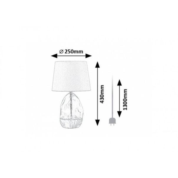 Rabalux Stona lampa Apolonia E27 1x MAX 40W sivo (74228) - RAS003273A00000