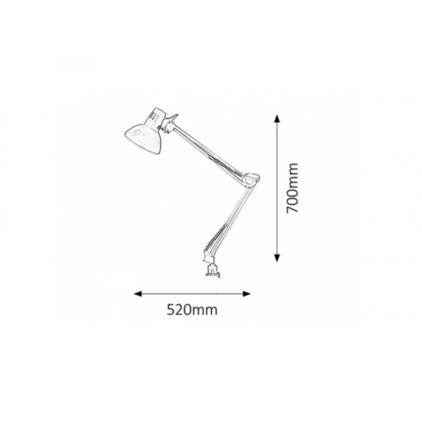 Rabalux Stona lampa Arno E27 1x MAX 60W srebrna (4216) - 4216