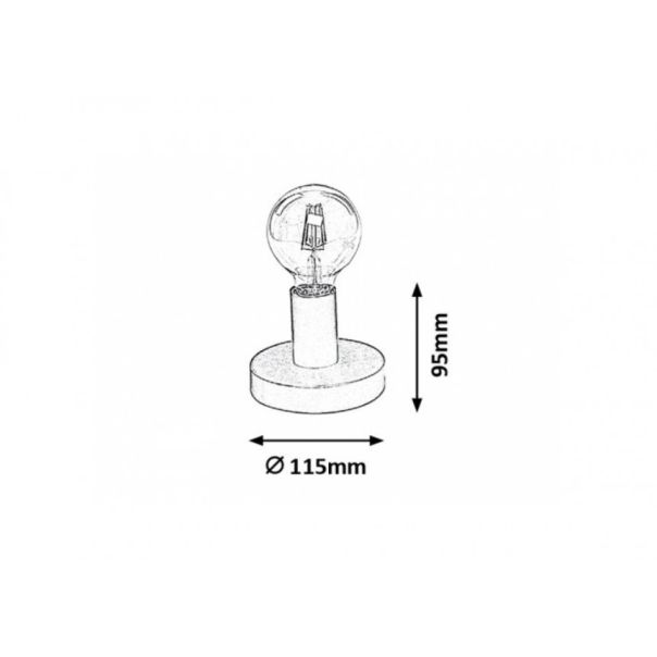 Rabalux Stona lampa Bowie E27 1x MAX 60W crna (6569) - 6569