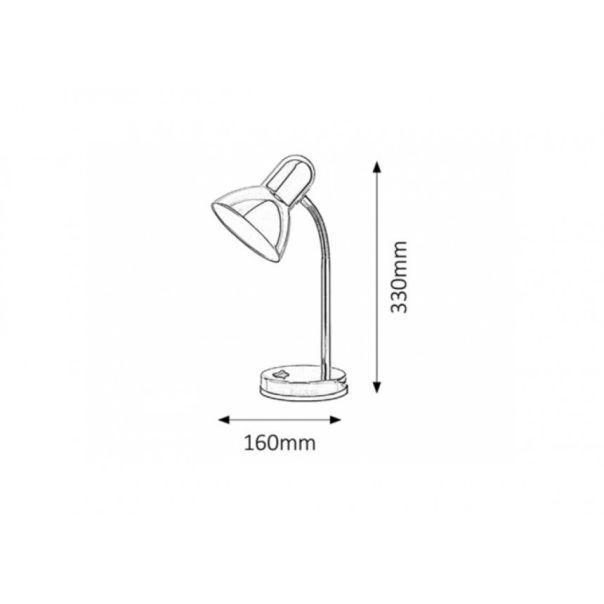 Rabalux Stona lampa Clark E27 1x MAX 40W hrom (4255) - 4255