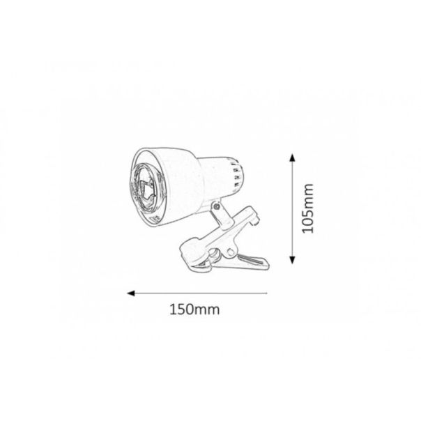Rabalux Stona lampa Clip E14 R50 1x MAX 40W crna (4357) - 4357