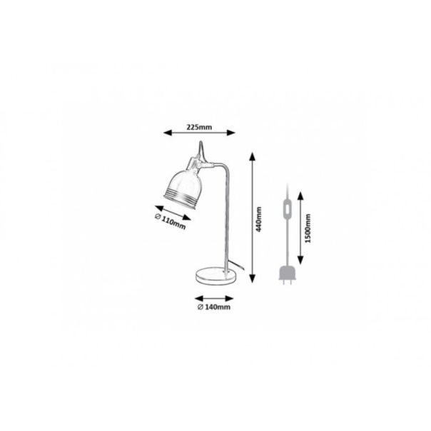 Rabalux Stona lampa Flint E14 1x MAX 25W crna (2240) - 2240-1
