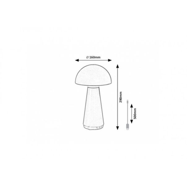 Rabalux Stona lampa Ishtar LED 3W mat crno (76007) - 76007