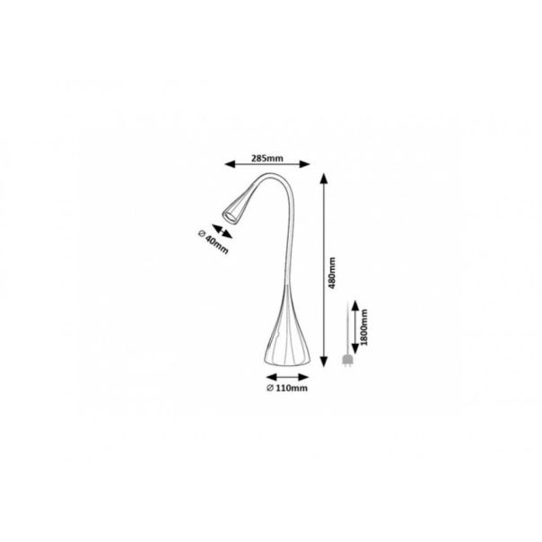 Rabalux Stona lampa Jeff2 LED 4W bela (74205) - RAS002688A00000