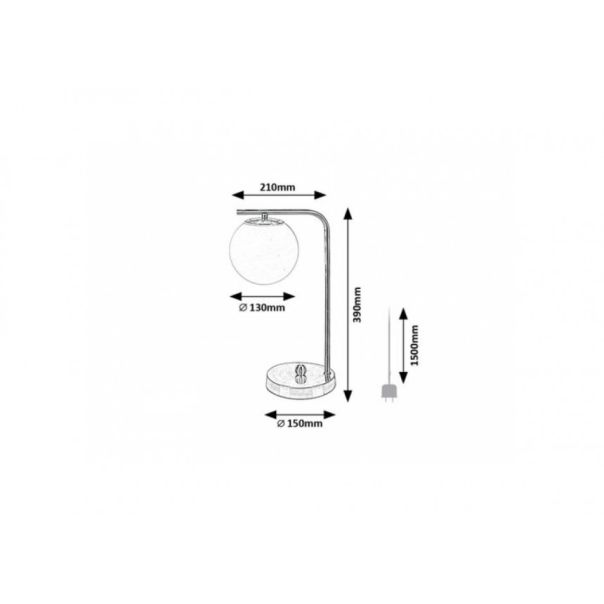 Rabalux Stona lampa Kiara E27 1x MAX 35W zlatna (74203) - RAS002580A00000
