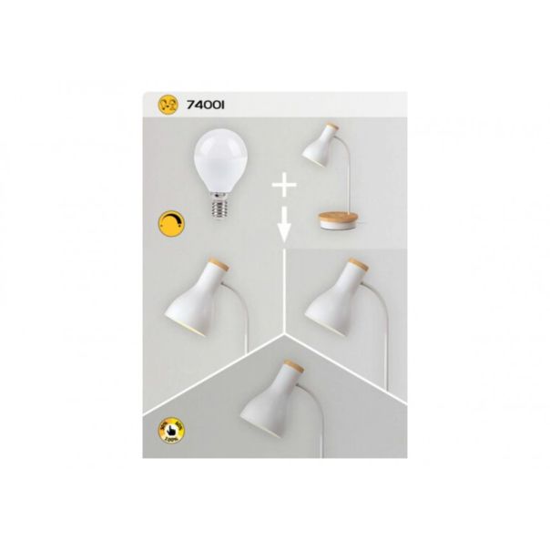 Rabalux Stona lampa Mosley E14 1x MAX 25W mat belo (74001) - 74001
