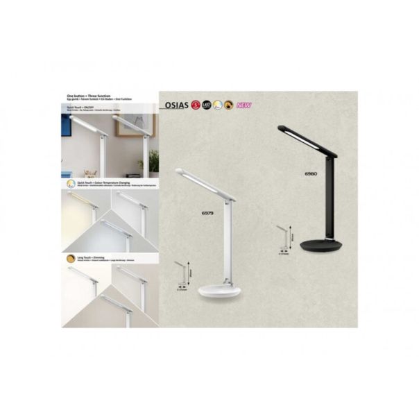 Rabalux Stona lampa Osias LED 9W bela (6979) - 6979