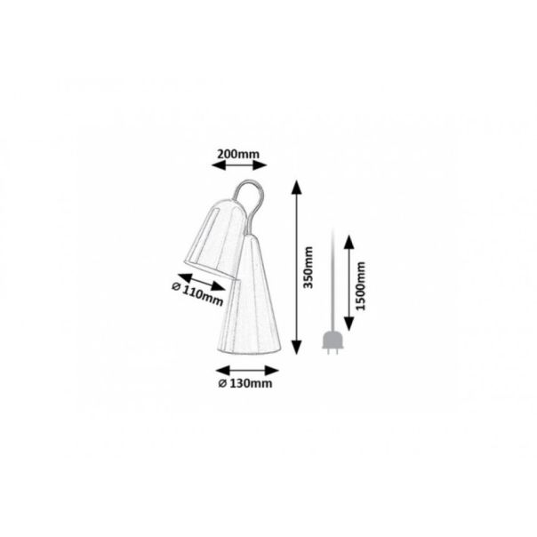 Rabalux Stona lampa Rabal E14 1x MAX 40W crna (74225) - RAS003271A00000