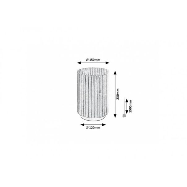 Rabalux Stona lampa Revan E27 1x MAX 6W crna (74212) - RAS002960A00000