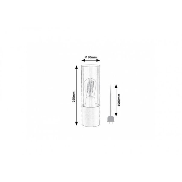 Rabalux Stona lampa Ronno E27 1x MAX 25W crna (74050) - 74050