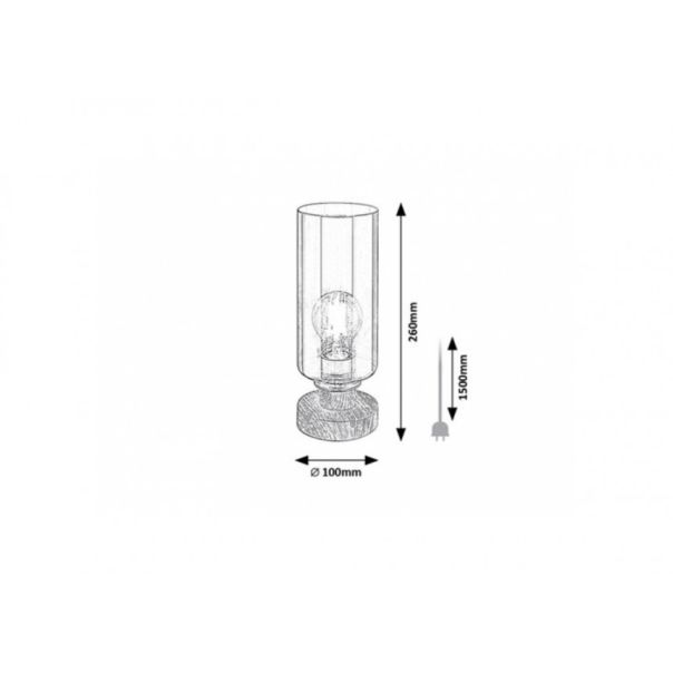 Rabalux Stona lampa Tanno E27 1x MAX 25W hrast (74120) - 74120
