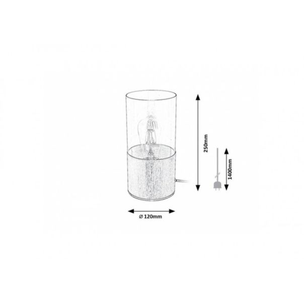 Rabalux Stona lampa Zelkova E27 1x MAX 40W brušeni aluminijum (3153) - 3153