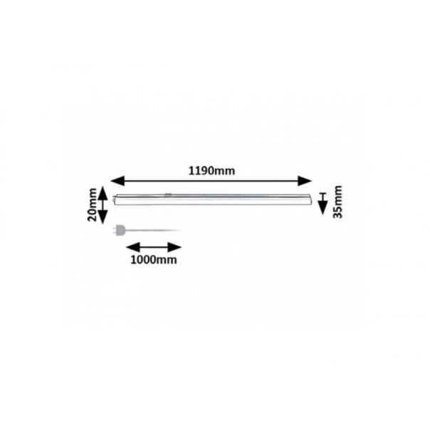 Rabalux T5&T8 svetiljke -strele Bareg LED 16W bela (78010) - RAS003308A00000