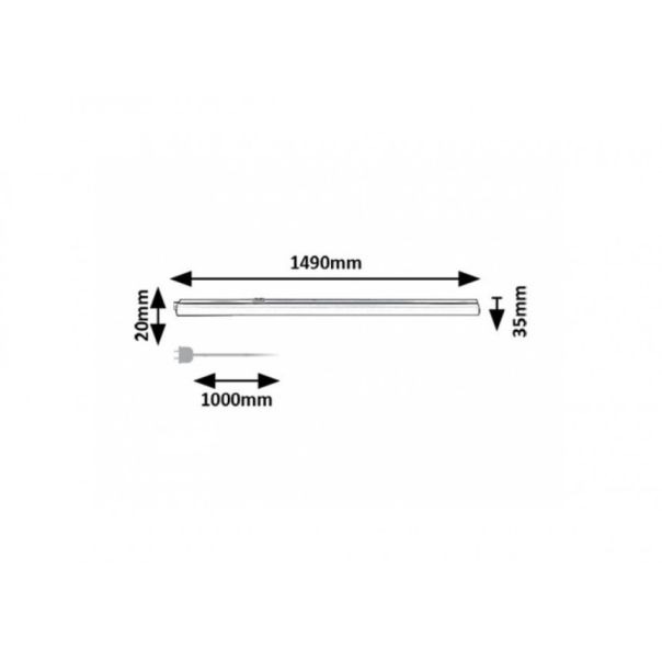 Rabalux T5&T8 svetiljke -strele Bareg LED 20W bela (78011) - RAS003309A00000