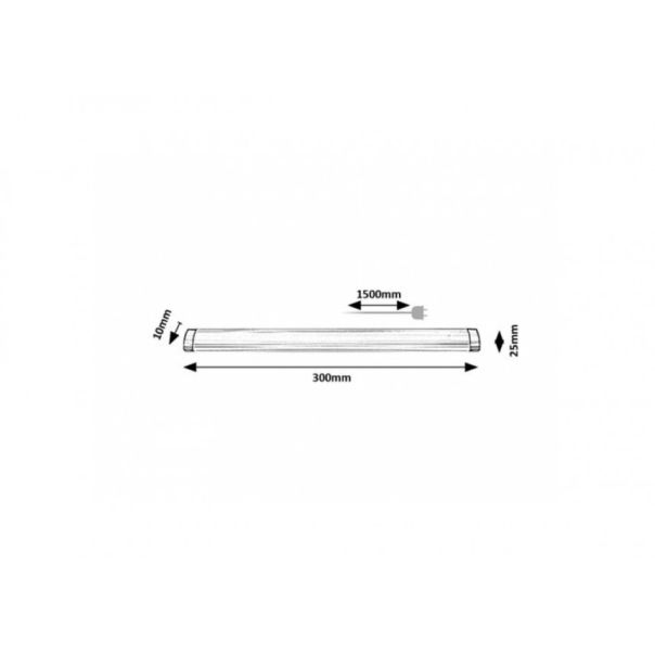 Rabalux T5&T8 svetiljke -strele Lendva LED 3W srebrna (78036) - RAS002493A00000