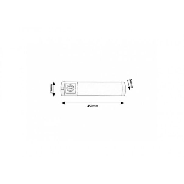 Rabalux T5&T8 svetiljke -strele Soft2 LED 5W srebrna (78055) - RAS002503A00000