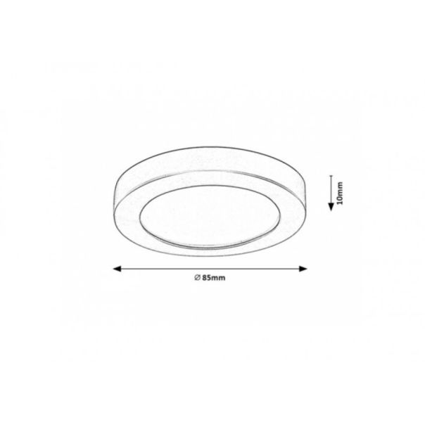 Rabalux Ugradna i nadgradna rasveta Coco LED 3W srebrna (5275) - 5275