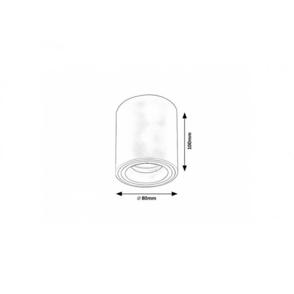 Rabalux Ugradna i nadgradna rasveta Kobald GU10 1X MAX 25W crna (71160) - RAS002462A00000