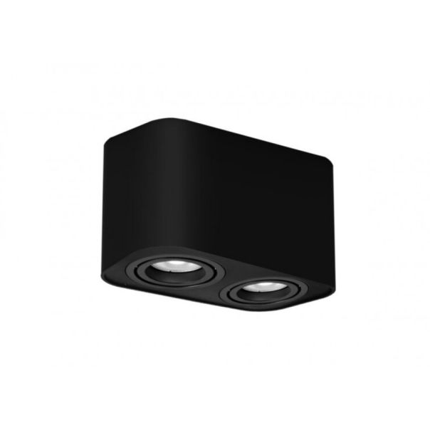 Rabalux Ugradna i nadgradna rasveta Kobald GU10 2x MAX 42W mat crno (2053) - 2053-1