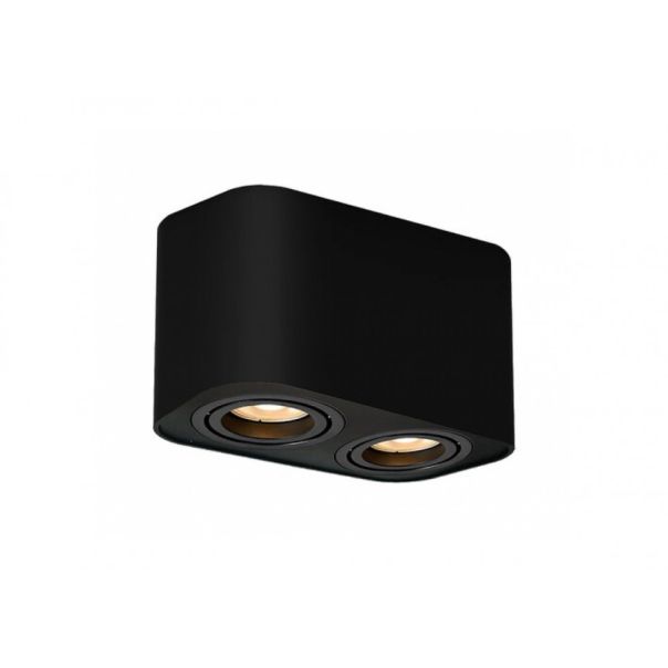 Rabalux Ugradna i nadgradna rasveta Kobald GU10 2x MAX 42W mat crno (2053) - 2053-1