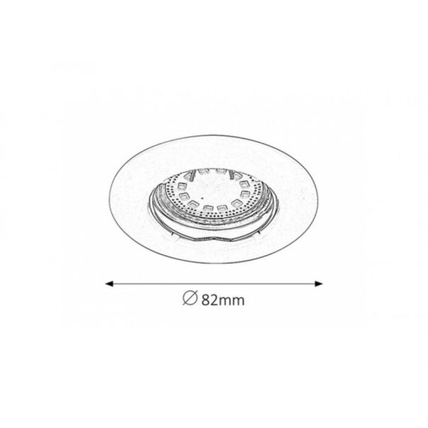 Rabalux Ugradna i nadgradna rasveta Lite GU10 1x MAX 50W hrom (1047) - 1047-1