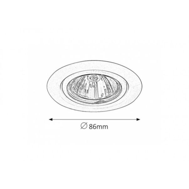 Rabalux Ugradna i nadgradna rasveta Spot relight GU53 12V 1x MAX 50W brušeni hrom (1093) - 1093-1