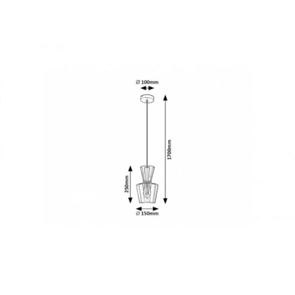 Rabalux Visilica Abra E27 1x MAX 60W mat crno (72161) - RAS002863A00000
