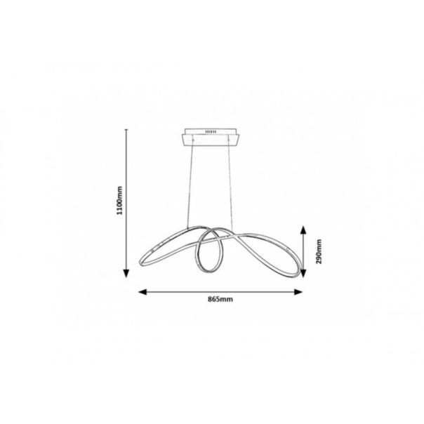Rabalux Visilica Aisha LED 38W hrom (5358) - 5358-1