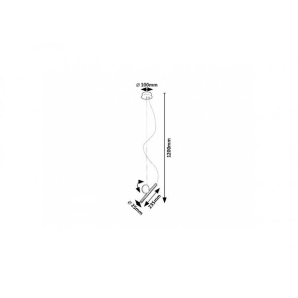 Rabalux Visilica Alaric LED 3W crna (72278) - RAS003200A00000