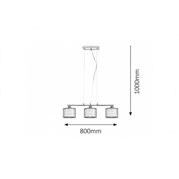 Rabalux Visilica Anastasia E27 3x MAX 60W hrom (2630) - 2630
