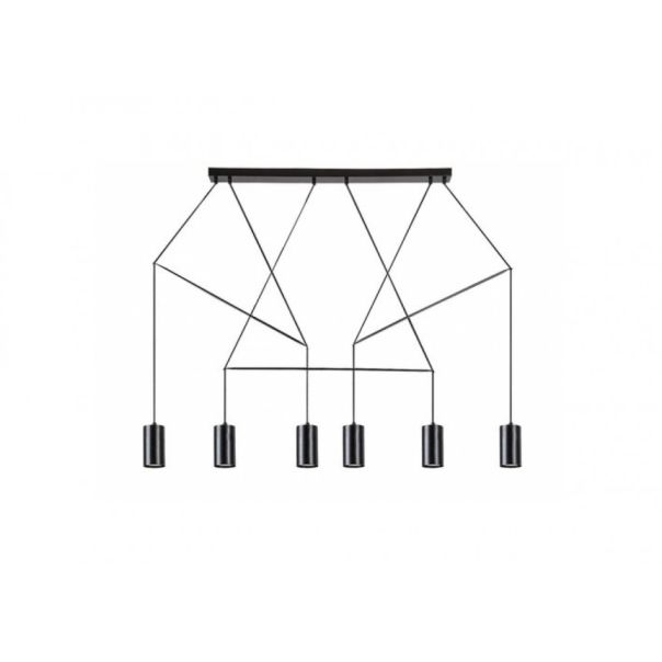 Rabalux Visilica Aslaug GU10 6x MAX 50W mat crno (72018) - 72018