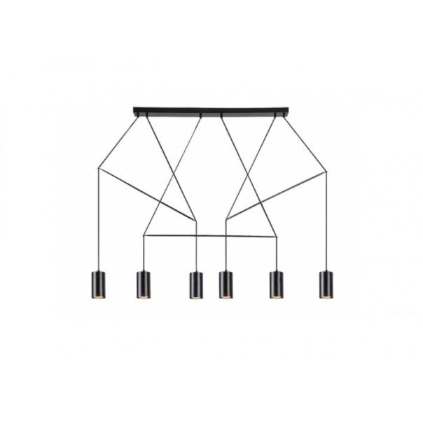 Rabalux Visilica Aslaug GU10 6x MAX 50W mat crno (72018) - 72018