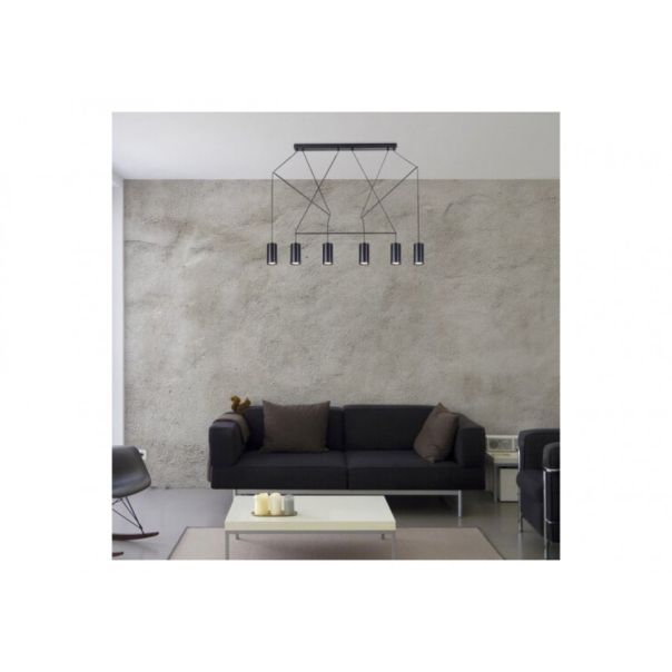 Rabalux Visilica Aslaug GU10 6x MAX 50W mat crno (72018) - 72018