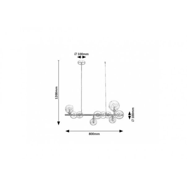 Rabalux Visilica Aslov G9 10x MAX 28W zlatna (72298) - RAS002948A00000