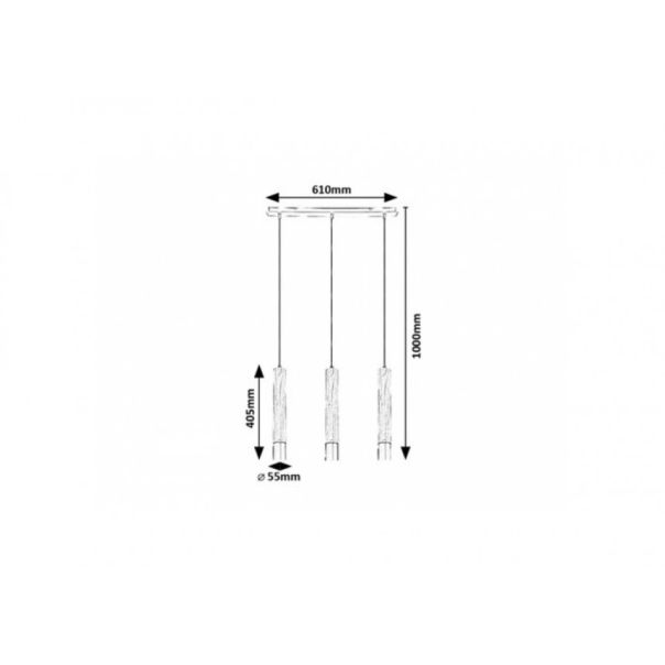 Rabalux Visilica Braulia GU10 3x MAX 50W bukva (72133) - 72133