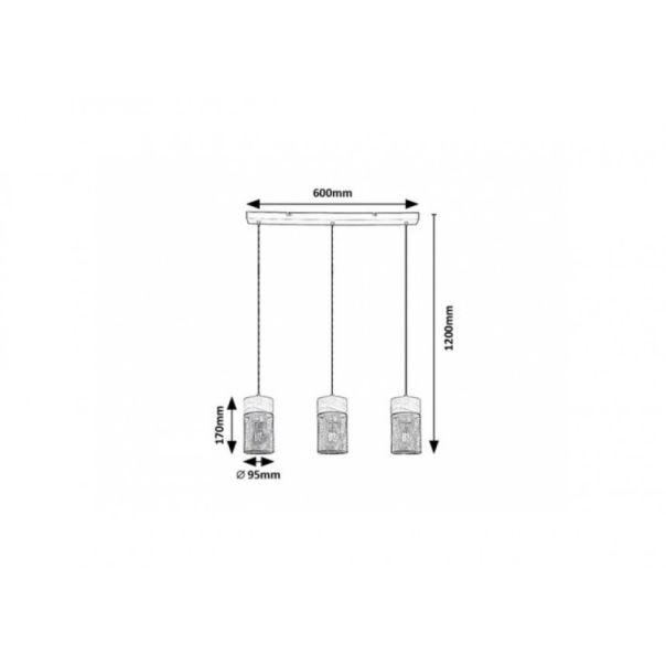 Rabalux Visilica Callum E27 1x MAX 25W bukva (72041) - 72041