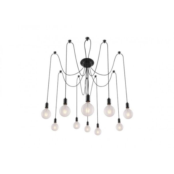 Rabalux Visilica Caspar E27 10x MAX 60W mat crno (2224) - 2224-1