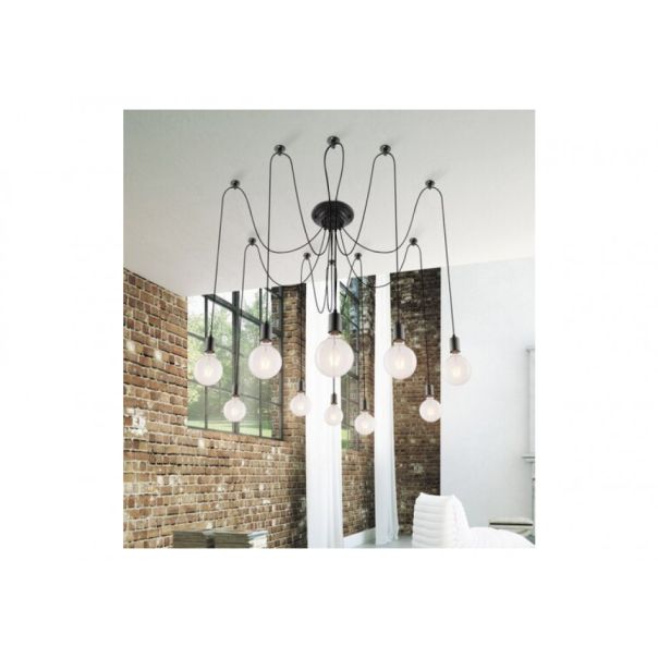 Rabalux Visilica Caspar E27 10x MAX 60W mat crno (2224) - 2224-1