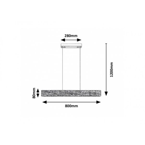 Rabalux Visilica Cinnamon LED 34W hrast (3091) - 3091