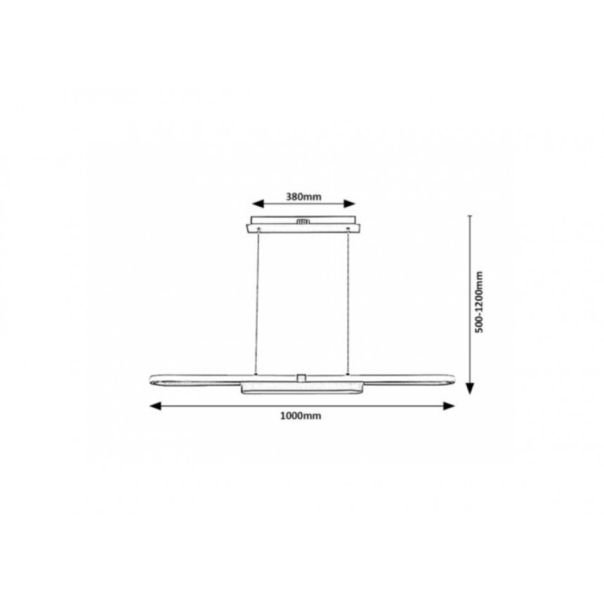 Rabalux Visilica Contessa LED 48W crna (72030) - RAS002850A00000