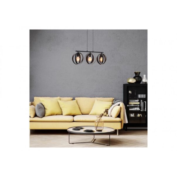 Rabalux Visilica Cortado E27 3x MAX 40W crna (5361) - 5361