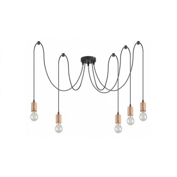 Rabalux Visilica Dollien E27 5x MAX 60W mat crno (72075) - 72075